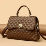 New Women's Soft Leather Shoulder Bags Multi-Layer Pockets Messenger - Image 3