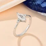 ATTAGEMS 2023 Marquise 1CT Moissanite Ring Real 925 Sterling Silver Rings for Women - Image 3