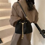 2026 Soft Commuting Crossbody Bags Faux Suede Sewing Hot Sale Bags for Women - Image 3