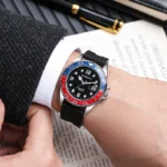 Luxury Men Business Watches Fashion Silicone Band Calendar Quartz Watch - Image 2