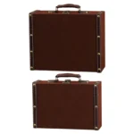 Antique Suitcase Vintage treasure Chests Decorative Storage Box Leather