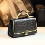 Designer Brand Leather Crocodile Print Shoulder Bag New Commuter Crossbody - Image 2