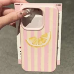 Fresh Lemon Striped Phone Case For iPhone 17 16 15 14 13 12 11 Pro Max For iPhone - Image 2
