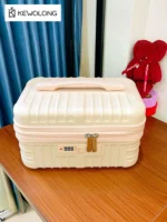 14 Inch Mini Carry On Suitcase with Handle & Lock, Portable Cosmetic - Image 2