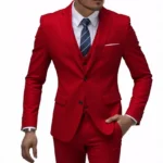 13 Color Basic Style Men's Casual Solid Color 3 Pieces Suits / Male Two Button - Image 2