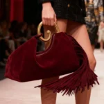 Trendy Creative Horsetail Shape Women's Handbag French Elegant Tassel Design Metal Ring - Image 2