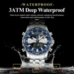 POEDAGAR Top LED Man Clock Waterproof Electronic Luxury Men's Watches Dual - Image 2