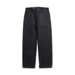 Red Tornado Black Men's Jeans Relaxed Fit 14.5oz Selvedge Denim Officer Trousers - Image 5