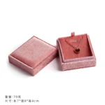 Delicate Handmade Vintage Velvet Pendant Necklace Boxes Gift Box Pink - Image 6