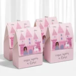 10Pc Cartoon Pink Castle Princess Chocolates Candy Boxes Unicorn Gift Packing