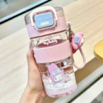 X&W Sanrio Kuromi Straw Cup 520ml Tritan Cartoon Cute Water Cup Portable - Image 6