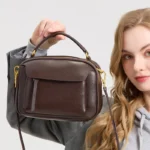 2026 New Spring Women's Fashion Genuine Leather Small Square Handbags Female - Image 2
