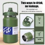 4000ml Tumbler Cup For Coffee Keep Cold Stainless Water Bottle - Image 2