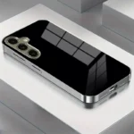 High-Grade Black Electroplated Tempered Glass Phone Case, Suitable for Samsung - Image 3
