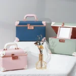 New trendy vintage handbag popular password lock makeup case large - Image 4