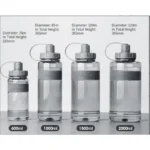 2 Liter Big Water Bottle With Straw 2L/1.5L/1L/0.6L Large Capacity School Gym - Image 2