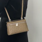 Mendy Women's Bag Ostrich Small Bag Cow Leather Shoulder Bags Crossbody