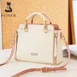 FOXER Split Leather Women's Shoulder Bag Elegant Handbag 2026 New