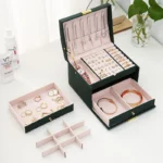 1pcs Multi Functional Three Layer Leather Drawer Style Jewelry - Image 2