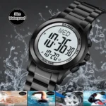 Skmei Mens Led Chronograph Bracelet Watches Luxury Stainless Steel Band 30M - Image 6
