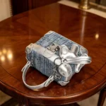 Designer Brand Denim Blue 2026 Spring Summer New Fashionable Denim Diamond-encrusted - Image 3