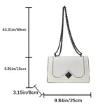 Leather Shoulder Bag Chain Purse for Women - Fashion Crossbody Bags Vintage Snake - Image 2
