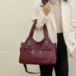 2024 Women High Quality Leather Shoulder Bag Top-handle Bags Casual Large Capacity - Image 4