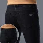 Men's Slim Jeans Korean Fashion Elastic Straight Casual Denim Pants Comfortable - Image 3