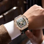 Unique Fashion Design Diamond Inlaid Men's Watch ONOLA Luxury - Image 5