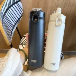 TYESO 600/750ML Car Thermal Cup Sports Water Bottles Stainless Steel Thermos