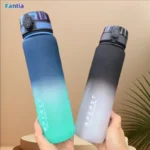500ML/650ML/1000ML Large Capacity Sports Bottle Motivational Leak
