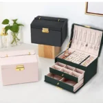 1pcs Multi Functional Three Layer Leather Drawer Style Jewelry - Image 3