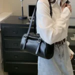 2026 Luxury Designer Handbags Pure Color Causal Bag Big Capacity Pillow Underarm - Image 2
