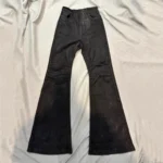 Y2K Washed Jeans Gothic Vintage Micro Flared Middle Waisted Zipper Pants Women