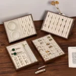 Wood Grain Jewelry Tray Storage Drawer Small Stackable Jewelry Boxes and Packaging - Image 3