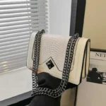 Leather Shoulder Bag Chain Purse for Women - Fashion Crossbody Bags Vintage Snake