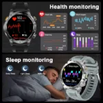 2025 Men 1.7-inch AMOLED Screen Smart Watch 1000mAh Battery Heart - Image 4