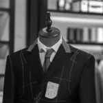3 Pieces Men's Grey Herringbone Suits Formal Slim Fit Peak Lapel Tweed Prom Tuxedos - Image 4