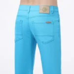2026 96% Cotton Elastic Lake Blue Jeans Men's Spring Slim Straight Denim - Image 6