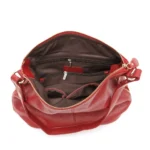 Zency Elegant Women Red Leather Handbag 100% Genuine Leather Lady Hobo Bag - Image 3