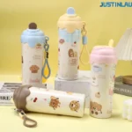 JUSTINLAU 600ML Termos Para Agua Portable Thermos Bottle Large Capacity - Image 2