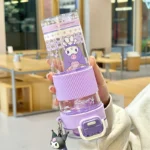 X&W Sanrio Kuromi Straw Cup 520ml Tritan Cartoon Cute Water Cup Portable - Image 5