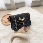 New Sequin Small Square Handbag Mini Handbag Fashion Shiny Embroidery Shoulder - Image 3