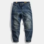 Heavy Men's Patch Micro-elastic Loose Overalls Small Feet Casual Trousers Trendy - Image 5