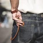 Maden Vintage 14oz Selvedge Raw Denim Jeans Horsehair Leather Patch Straight - Image 2