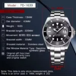 PAGANI DESIGN 43mm Classic Diving Series Luxury Men Watches Sapphire - Image 6