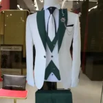 Fashion Style Slim Fit Men's Suits Groom Tuxedos Formal Wedding/Business Men Suits Peak - Image 3