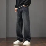 Men's Vintage-Washed Straight-Leg Jeans 2025 Fall/Winter Collection - Image 5