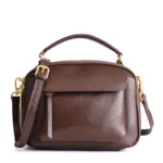 2026 New Spring Women's Fashion Genuine Leather Small Square Handbags Female - Image 3