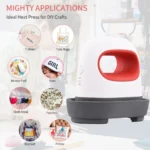 2023 New Portable Mini Iron Heat Press Machine Short Sleeve DIY Label Hot - Image 6